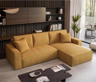 Beautysofa Ecksofa PARYS, mit Schlaffuntion, Bettkasten, mit universelle Ottomane