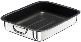 KING Auflaufform, Edelstahl, (1-St), Edelstahlauflaufform mit GREBLON C2 Beschichtung