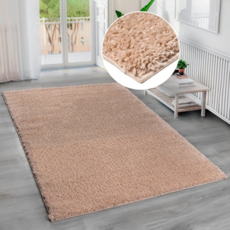 Bruno Banani Hochflor-Teppich Shaggy Soft, rechteckig, Höhe: 30 mm, gewebt, Uni Farben, besonders weich und kuschelig, Kundenliebling