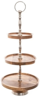 Etagere aus Mangoholz, H. 62 cm