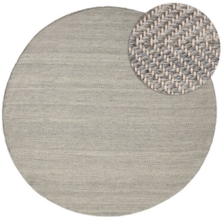 benuta Wollteppich Lars, rund, Höhe: 5 mm, Kunstfaser, Berber, Ethno-Style, Wohnzimmer