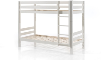 Etagenbett Karolina 210x105x161 Hochbett Massivholz Weiß