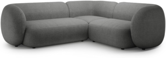 Micadoni Ecksofa Kate 4-Sitzer Rechts Boucle Dunkelgrau