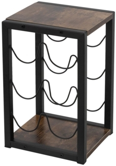 ML-DESIGN Weinregal Weinschrank Flaschenregal Weinständer Weinflaschenregal Weinregal, Komplett-Set 1-tlg, Weinflaschenhalter für 6 Flaschen Weingestell aus Metall / Holz