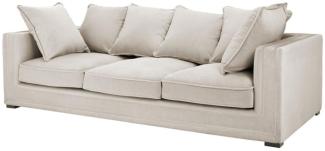 Casa Padrino Luxus Designer 3er Sofa Grau - Luxus Hotel Möbel