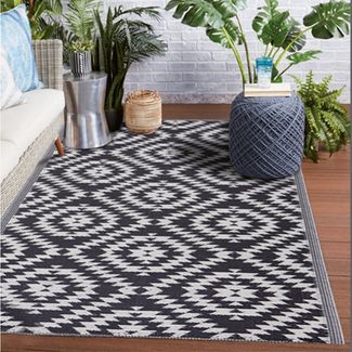 Bestlivings Outdoorteppich Flachgewebe verschiedene Größen/Designs, Rechteckig, aus recyceltem Kunststoff, wetterfest, UV-Beständig, pflegeleicht