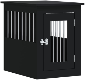 vidaXL Hundekäfig im Möbelstil Schwarz 45x62x59 cm Holzwerkstoff 838310