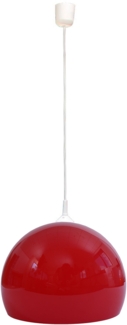 Pendelleuchte HWC-M34, Hängelampe Hängeleuchte Lampe, Ø 40cm Schirm, Kunststoff ~ rot