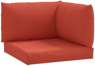vidaXL Palettenkissen 3-tlg., Stoff, Melange Rot