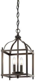 Pendelleuchte, Deckenlampe, Stahl, Bronze, D 20,3 cm