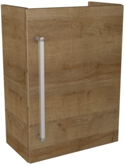 LANZET K3 Waschbeckenunterschrank Gäste WC 44 cm breit, Braun hell, Türanschlag rechts