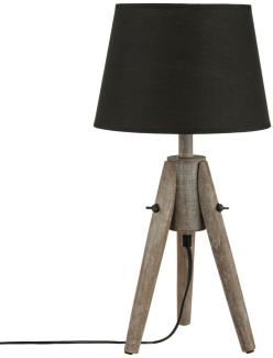 Tischleuchte MIRY Holzlampe - schwarz, H. 46 cm