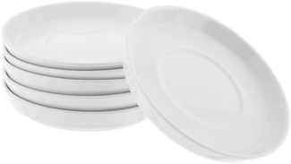 6-teiliges Unterteller-Set aus Porzellan – ideal für Kaffee & Tee