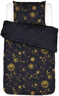 Covers & Co Bettwäsche Luna Nightblue 135 x 200 + 80 x 80 cm