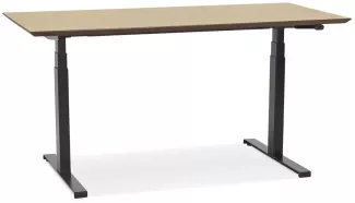 Kokoon Design Schreibtisch Sidebu Holz Natur und Schwarz 150 cm