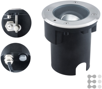 EVN LED-Bodeneinbauleuchte 3000K IP67 alu PC67107002