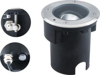 EVN LED-Bodeneinbauleuchte 3000K IP67 alu PC67107002