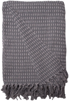 Decke Überwurf Straight 100% Baumwolle 130x180 cm Skandinavisch Mitternachtsblau