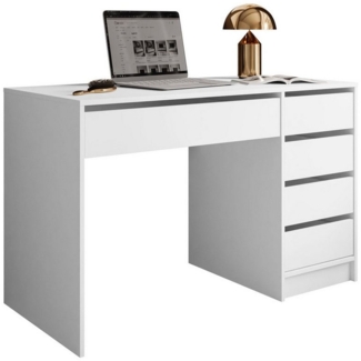 Lookway Schminktisch MADA MATT Schreibtisch mit Schubladen und matter Oberfläche (1x Schreibtisch), Breite: 120cm