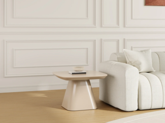 Vente-unique - Beistelltisch aus MDF - Lackiertes Taupe - NATAZA