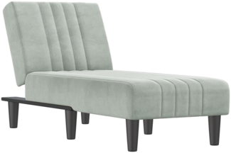 vidaXL Chaiselongue Hellgrau Samt 352826