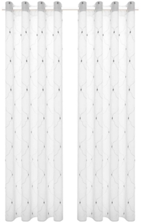 vidaXL Vorhänge 2 pcs Weiß 140 x 245 cm Polyester 133136