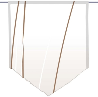 gardinen-for-life Scheibengardine Linea cappuccino up dark Scheibenhänger spitz