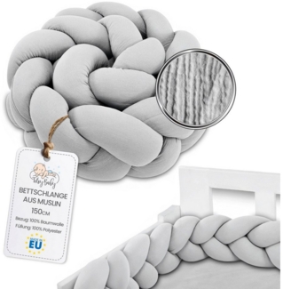 Totsy Baby Dekokissen Kuschelkissen Musselin 150 cm Grau