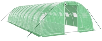vidaXL Gewächshaus mit Stahlrahmen Grün 40 m² 10x4x2 m 3188064