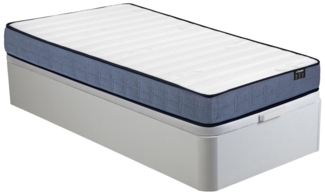 Vente-unique - Bett mit Bettkasten - 90 x 190 cm - Weiß - Taschenfederkernmatratze - Höhe 19 cm - DAYNI von YSMÉE