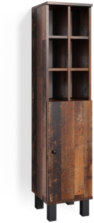 Vicco Midischrank Eiche rustikal 30 x 130.6 cm große Tür, Fynn