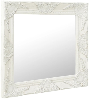 vidaXL Wandspiegel im Barock-Stil 60x60 cm Weiß 320332