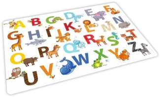 nikima Platzset stabiles Vinyl Tischset - Tier ABC Kinder Platzset abwaschbar, (1-St)