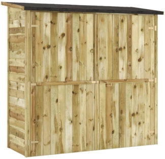 vidaXL Garten-Geräteschuppen Kiefernholz Imprägniert 182x76x175 cm 45307