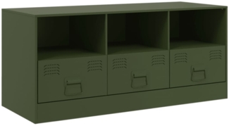 vidaXL TV-Schrank Olivgrün 99x39x44 cm Stahl 841737