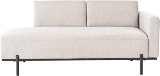 Chaiselongue SAVASSE Kunstleinen Hellbeige