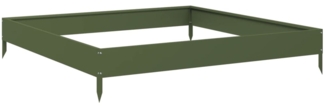 vidaXL Hochbeet Olivgrün 100x100x18,5 cm Stahl 851013