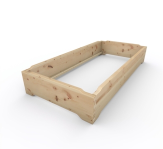 Stapelbett Holzbett (Zirbe) "Gäste-Edi" 90 x 200 cm 33 cm Zirbenbett Gästebett