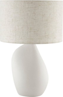 my home Tischleuchte Stormi, ohne Leuchtmittel, Keramikfuß organische Form mit Textilschirm, 38 cm Höhe, 20 cm Ø