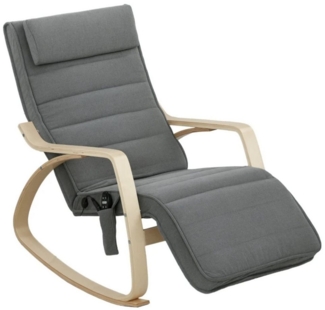 autolock Schaukelstuhl Schaukelstuhl mit Massage-Funktion, Lendenheizung, 3 Modi, Stoffbezug