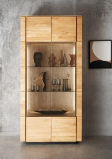 Vitrine 99x207cm "Savona" Wildeiche geölt