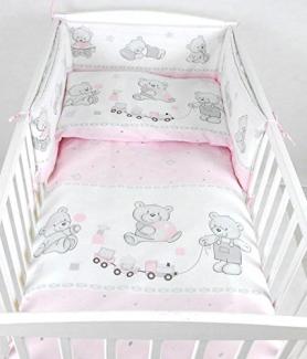 Babylux 'Bär Cookie Rosa' Kinderbettwäsche 40x60/100x135 cm