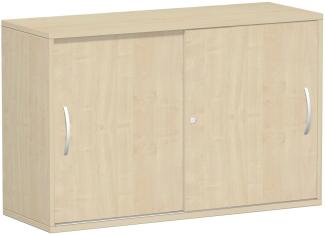 Schiebetürenschrank, 2 Ordnerhöhen, Buche, 79,8 x 120 x 42,5 cm