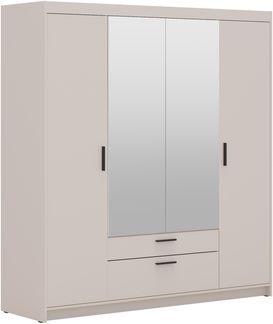 AX LIVING Beige Kleiderschrank mit Spiegel Storicos 4T 176,3cm breit