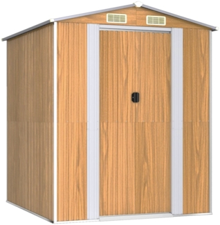 vidaXL Geräteschuppen Hellbraun 192x191x223 cm Verzinkter Stahl 3147471
