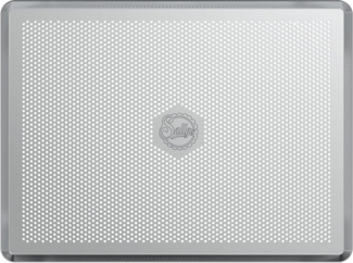 Sallys Backblech aus unbeschichtetes Aluminium, hitzebeständig bis 250 °C, Aluminium, Perforiertes Design