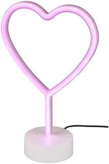 Deko LED Tischleuchte HEART Batterie- oder USB betrieben, Höhe 30cm