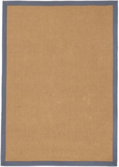 carpetfine Sisalteppich Sisal, rechteckig, Höhe: 5 mm, mit farbiger Bordüre, Anti Rutsch Rückseite