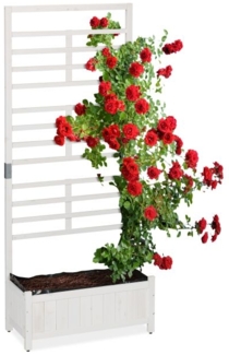 Pflanzkasten mit Spalierwand in Weiß 10045604