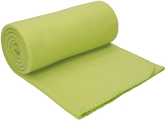 Wohndecke Luxus Fleecedecke Kuscheldecke Größe 130x170 cm Farbe grasgrün, Betz, 180 g/m²